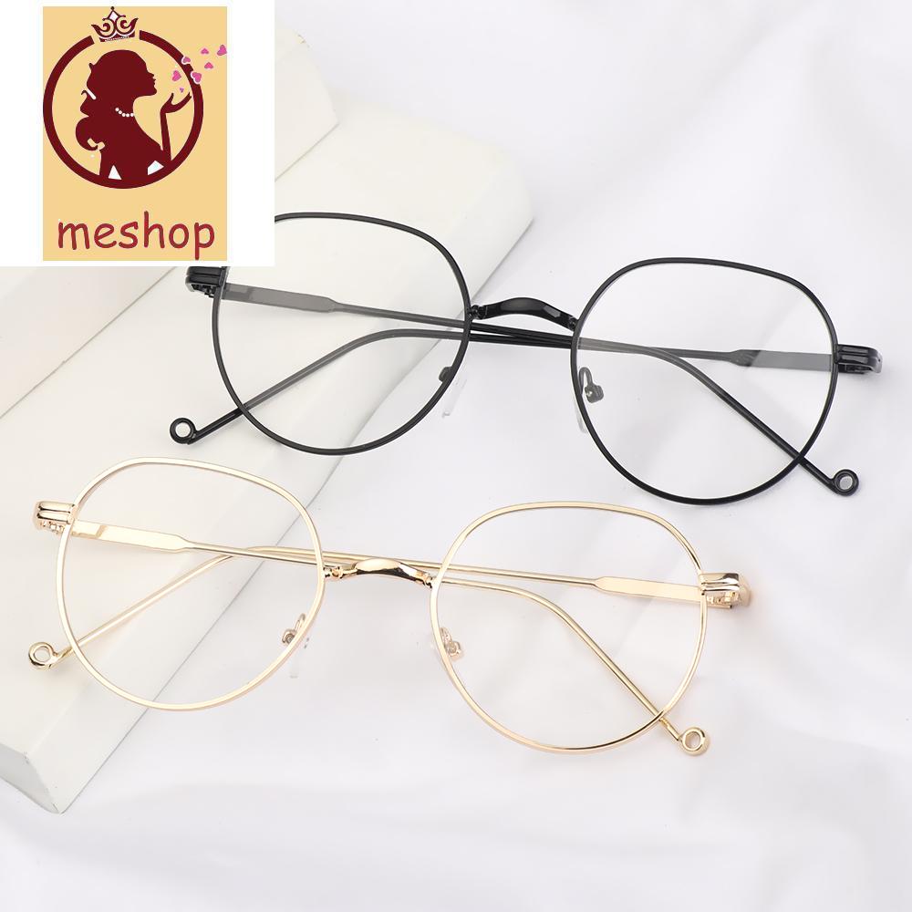 🍒ME🍒 Unisex Optical Spectacle High-definition Eyeglasses Flat Mirror Eyewear Round Frame Ultralight Fashion Metal Myopia Glasses/Multicolor