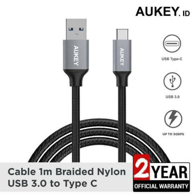 Dây Cáp Sạc Aukey Cb-Cd2 Cổng Usb 3.0 Type C