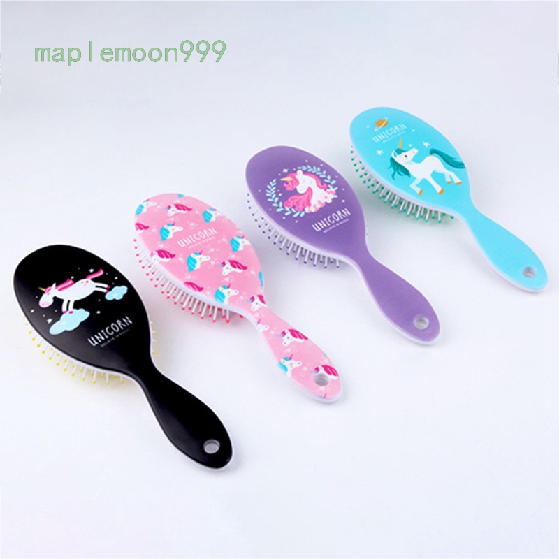 1 lược chải tóc mát xa da đầu hình kỳ lân dễ thương