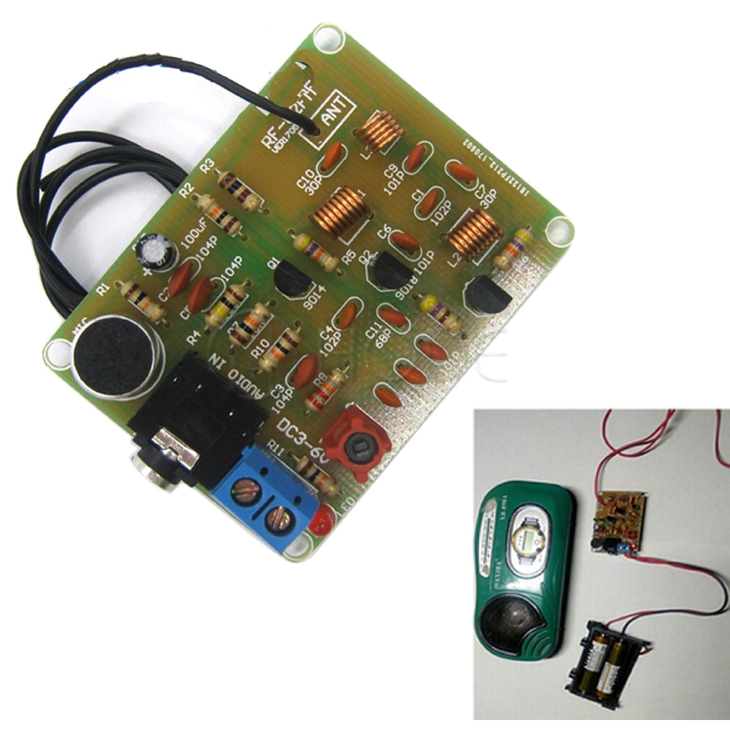 Micro Không Dây Pcbfun FM Mô Đun 88-108MHz DIY 1.5-9V