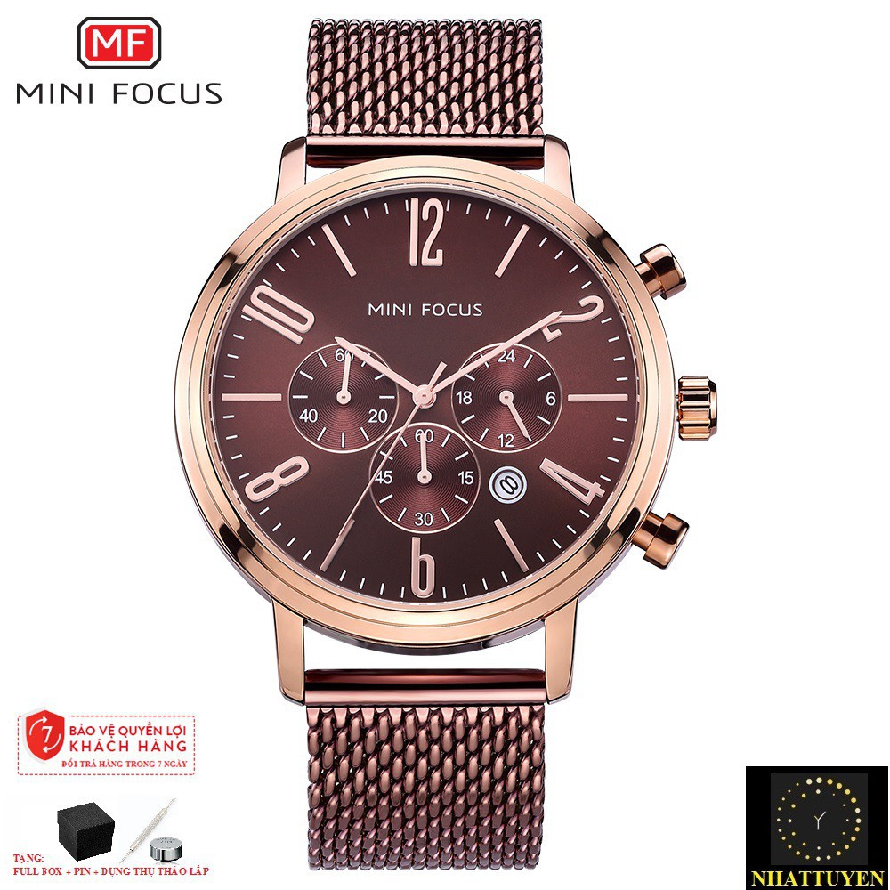 [ xả kho ] ĐỒNG HỒ NAM MINI FOCUS 0183 DÂY LƯỚI THÉP CAO CẤP