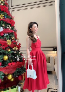 Đầm maxi chéo lưng cao cấp + Ảnh thật