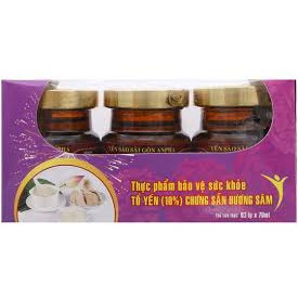 HỘP NƯỚC YẾN SÀO SÀI GÒN ANPHA 10% NHÂN SÂM 3 HŨ X 70 ML