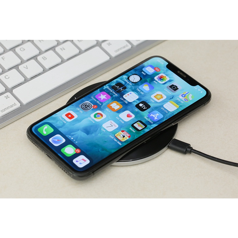 Đế sạc không dây Qi 10W Xmobile TS-C106W-B - Hàng qua sử dụng