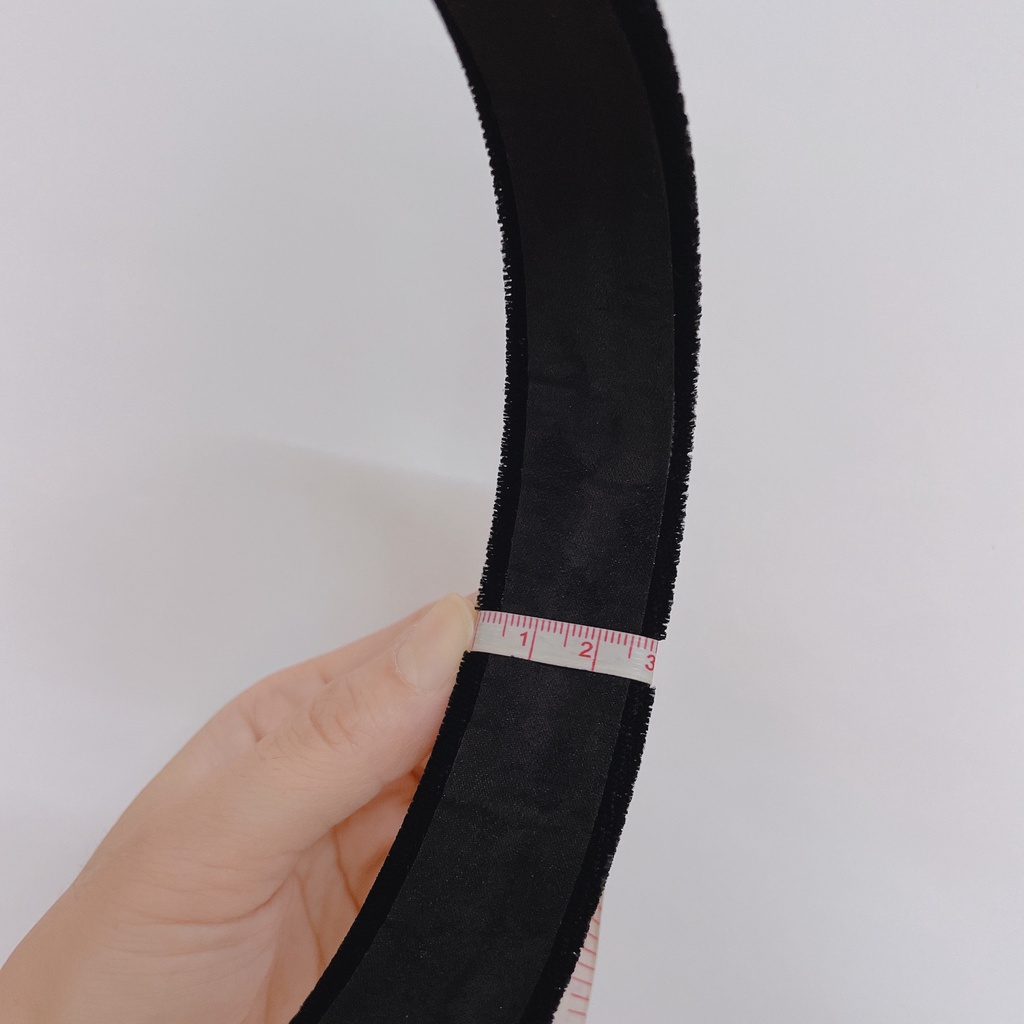Bờm cài tóc nhung bản 3cm dễ thương