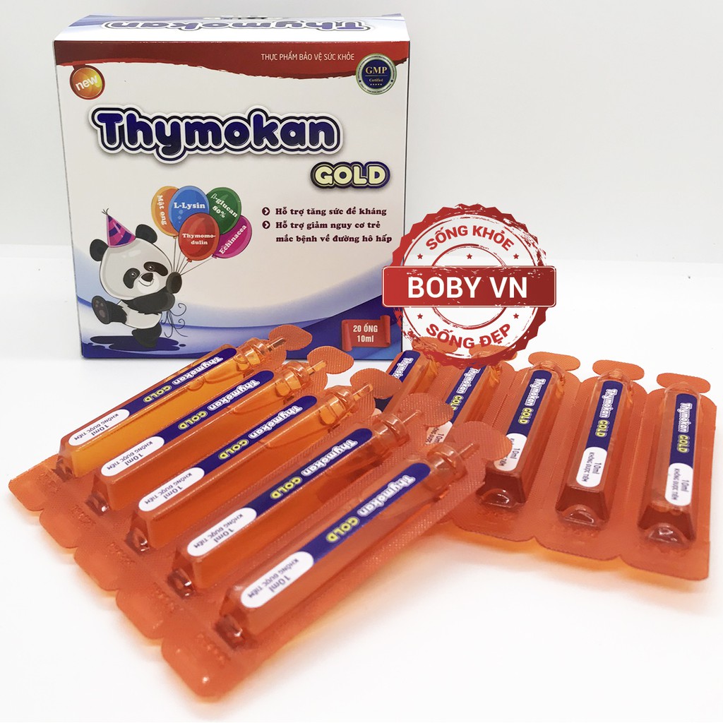 Thymokan Gold - Tăng sức đề kháng cho trẻ dạng ống dễ uống (20 ống x 10ml)