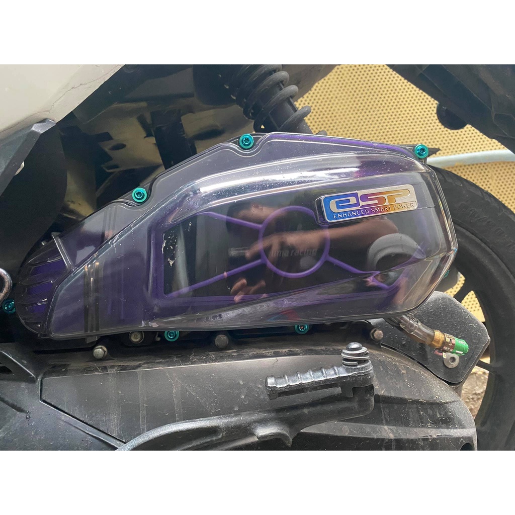 Ốc 5li xoắn Titan Gr5 cao cấp , ốc 5li18 răng xoắn gắn áo Yamaha , pô e tay ga
