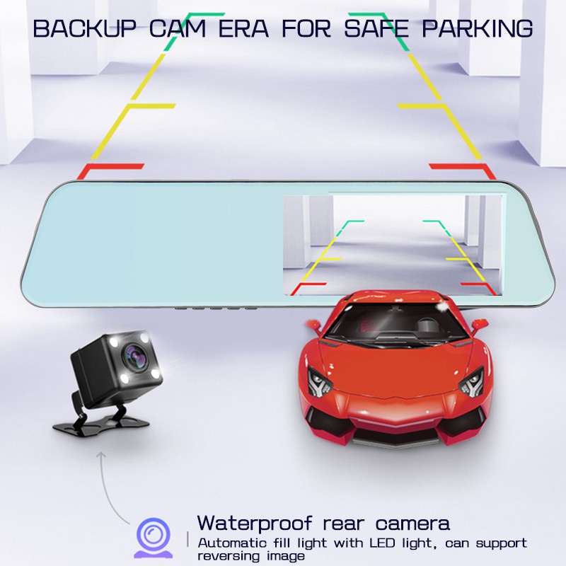 Gương chiếu hậu màn hình cảm ứng 4.5 Inch IPS 2.5D 1080P HD cho xe hơi
 | BigBuy360 - bigbuy360.vn