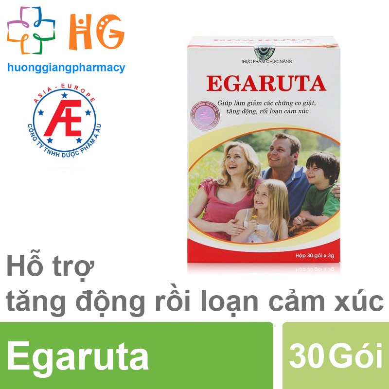 Cốm Egaruta - Hỗ trợ điều trị tăng động, rối loạn cảm xúc do bệnh động kinh, giảm tần suất, mức độ các cơn co giật