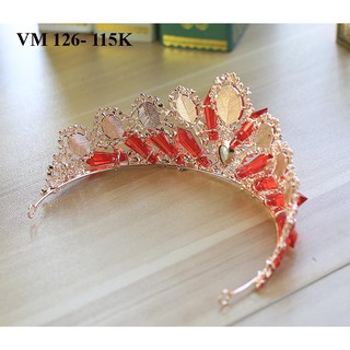 vương miện đỏ đính đá pha lê vm 126