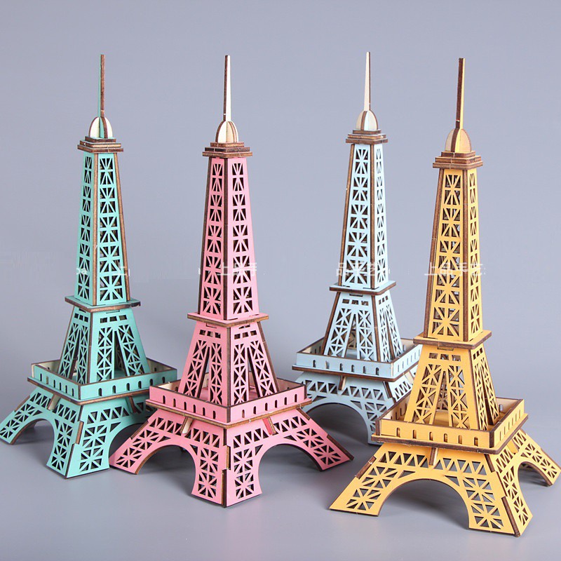 Đồ chơi lắp ráp gỗ 3D Mô hình Tháp Eiffel 4 mùa