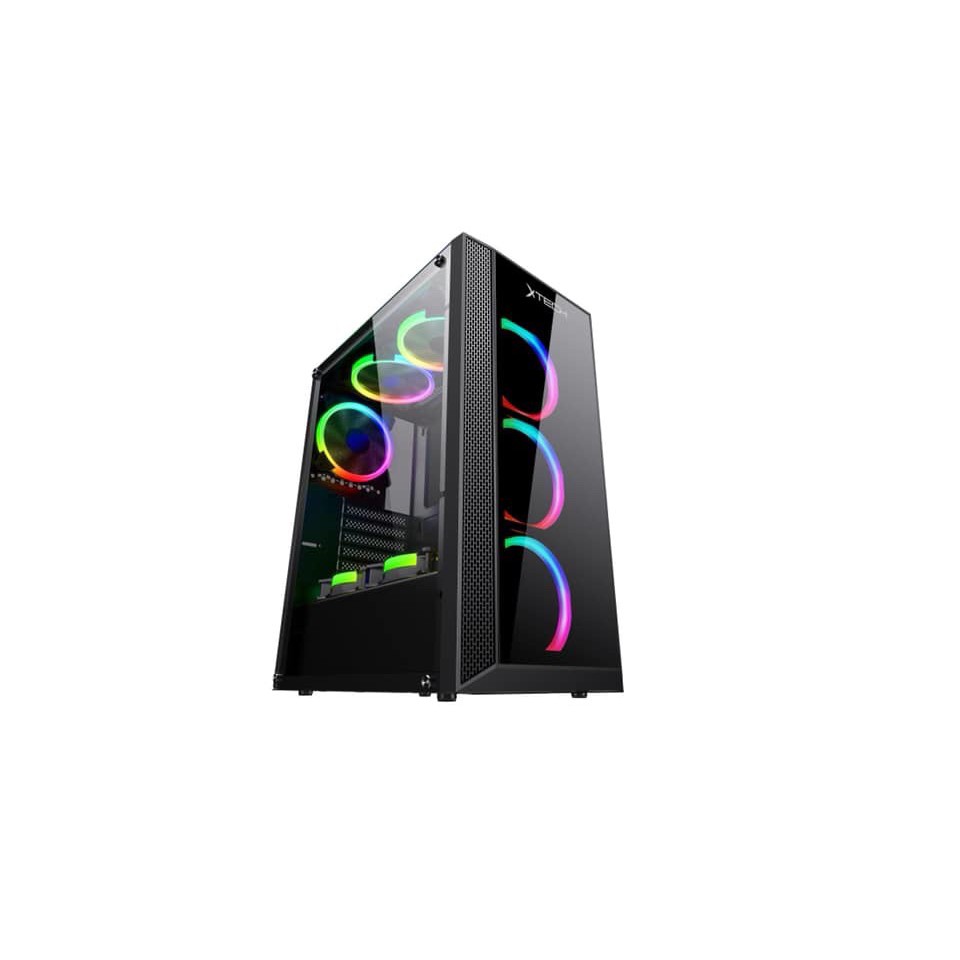 Vỏ case XTECH Gaming F3 kính cường lực (tặng 3 quạt LED RGB trị giá 249.000)