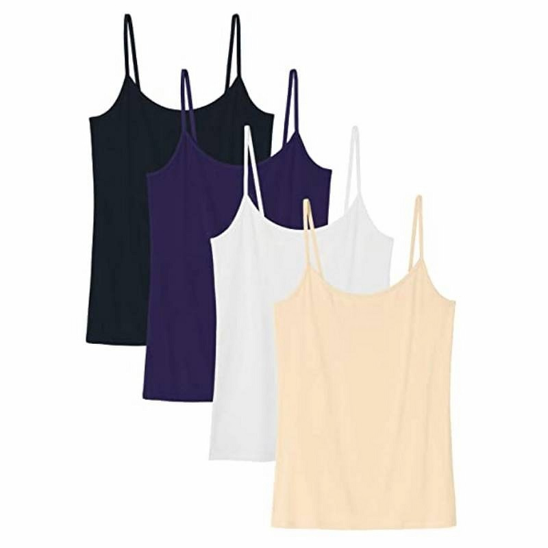 Áo không tay hai dây dáng dài màu trơn thời trang dành cho nữ