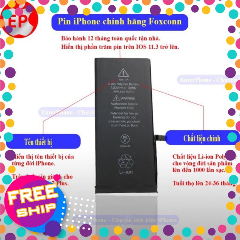 Pin IPhone 5/ 5S/ 6/ 6S/ 6Plus/ 6S plus/ 7/ 7Plus/ 8/ 8 Plus Foxcom 9.5/10 so với zin chính hãng Apple