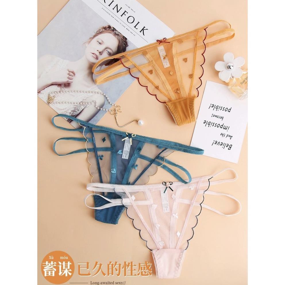 Quần lót ren hoa Lọt khe dây viền