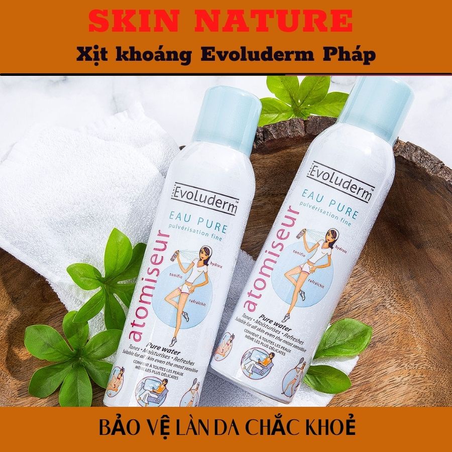 Xịt khoáng Evoluderm Pháp cung cấp đủ nước cho làn da căng mịn 150ml