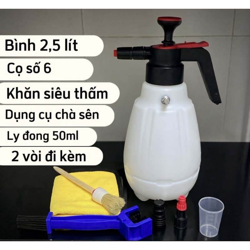 Bình Xịt Bọt Tuyết Rửa Xe 3lít Có Van Bơm( Tặng 1 món tự chọn )