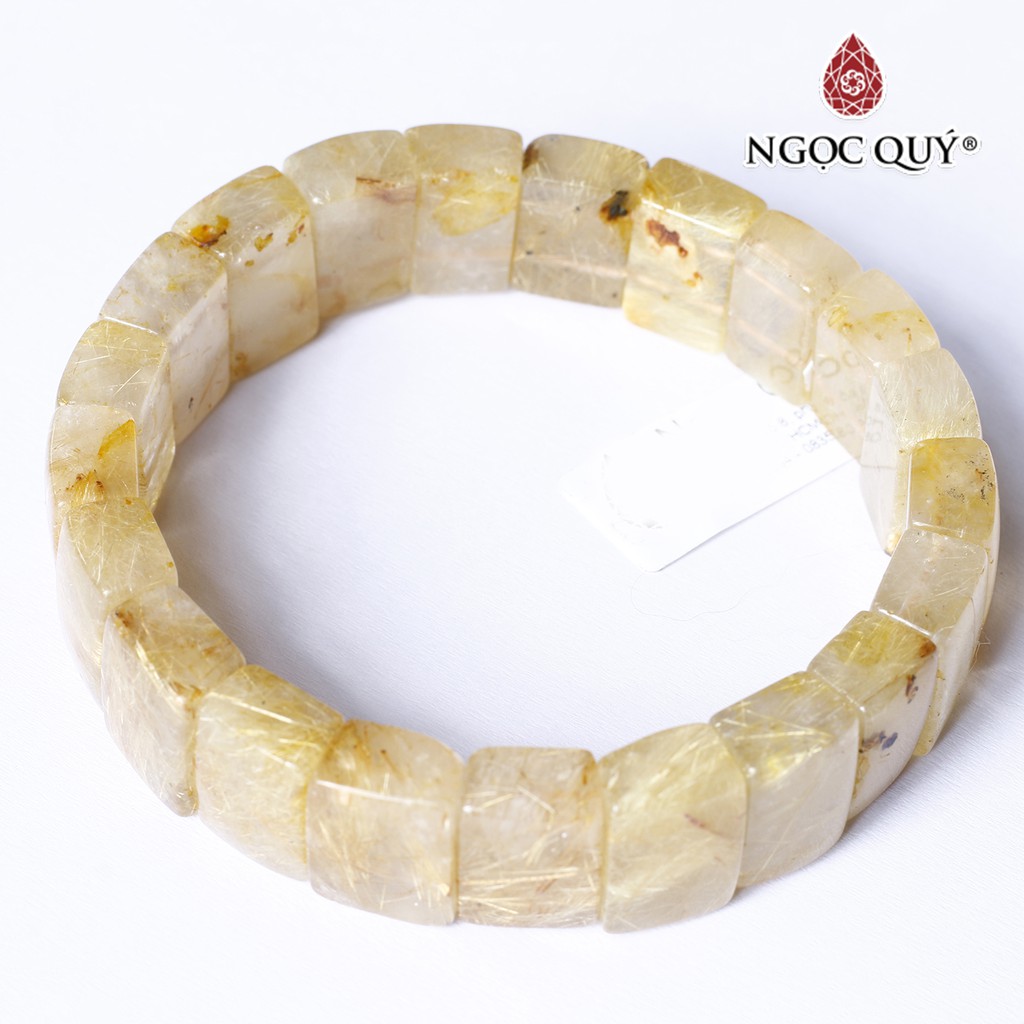 Vòng thạch anh tóc vàng bản rutilated quartz - Ngọc Quý