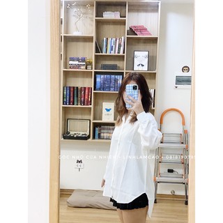 Áo Sơ Mi Nữ Form Rộng Dáng Dài Oversize Chất Lụa Tăm (ẢNH THẬT+VIDEO)