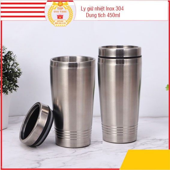 Cốc đựng coffee | Ly giữ nhiệt 450ml 3 lớp Inox 304 giữ lạnh lên đến 4 - 6h thích hợp đựng trà cafe mang đi