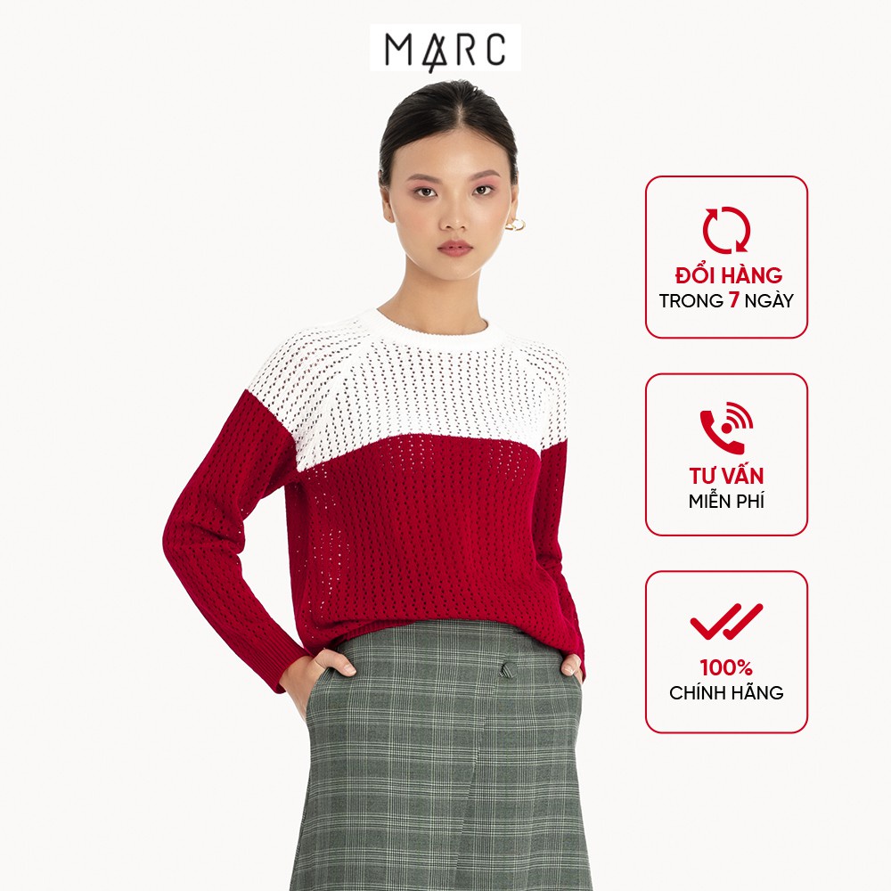 Áo nữ MARC FASHION dệt kim phối màu w19