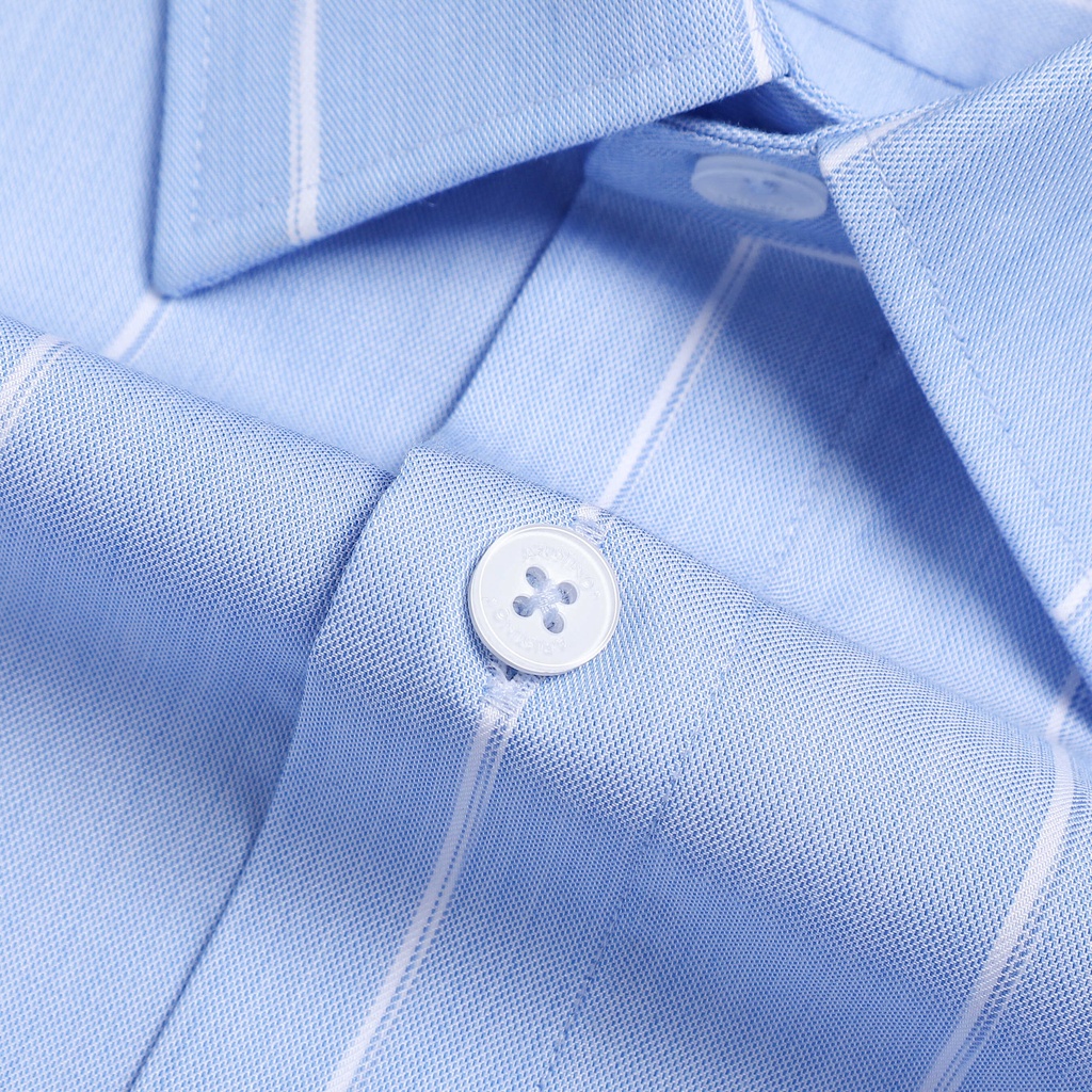 [MẪU MỚI] Áo sơ mi nam dài tay ARISTINO dáng Slim fit, họa tiết kẻ sọc xanh trắng tinh tế, nhã nhặn - ALS26901