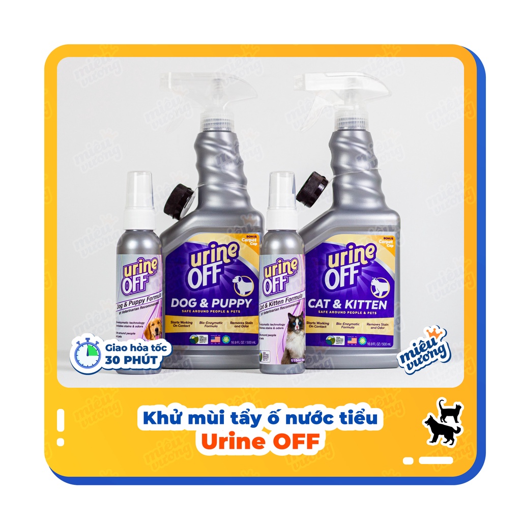 Xịt khử mùi nước tiểu thú cưng & tẩy ố vải công nghệ enzyme