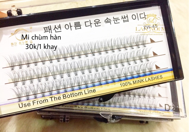 Mi chùm Hàn Quốc sợi mi mỏng nhẹ độ dài từ 8mm-12mm