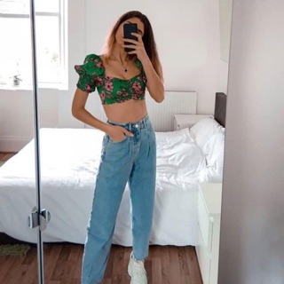 Áo crotop hoa Zara