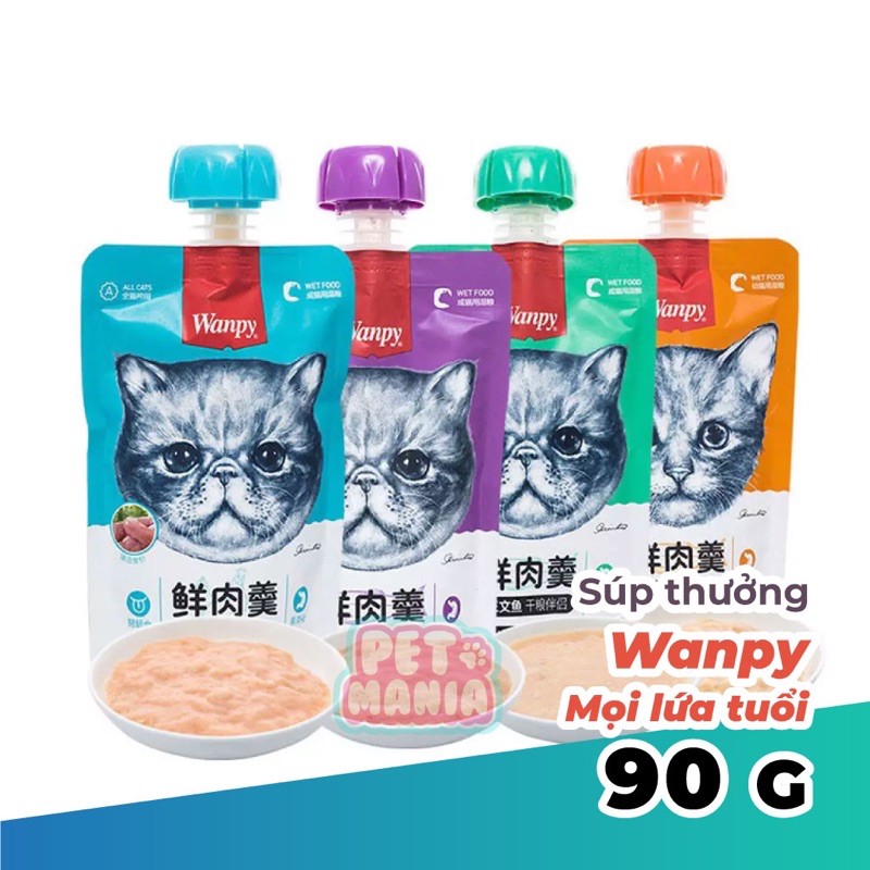 Kem súp thưởng Wanpy nắp vặn tuýp 90g