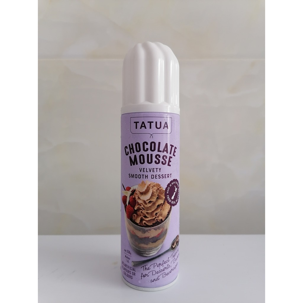 [250g] Kem tươi xịt Sô cô la [New Zealand] TATUA Chocolate Mousse (halal) (n-v-hl) (nw5)