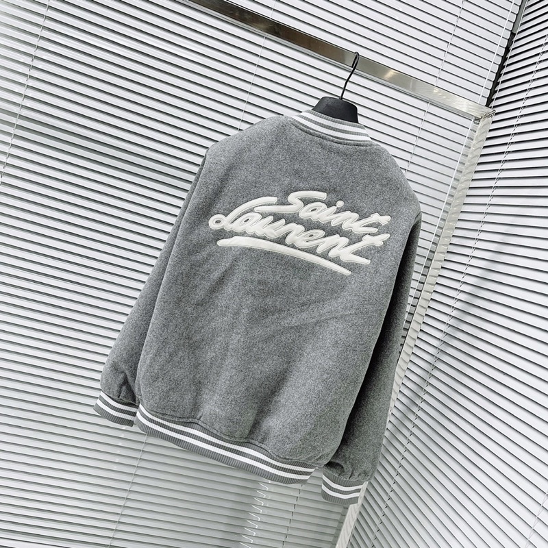 Áo khoác bomber dạ nam nữ trơn thêu chữ da mặt sau bo chun kẻ trắng hai lớp bao dày dặn đẹp AK03P