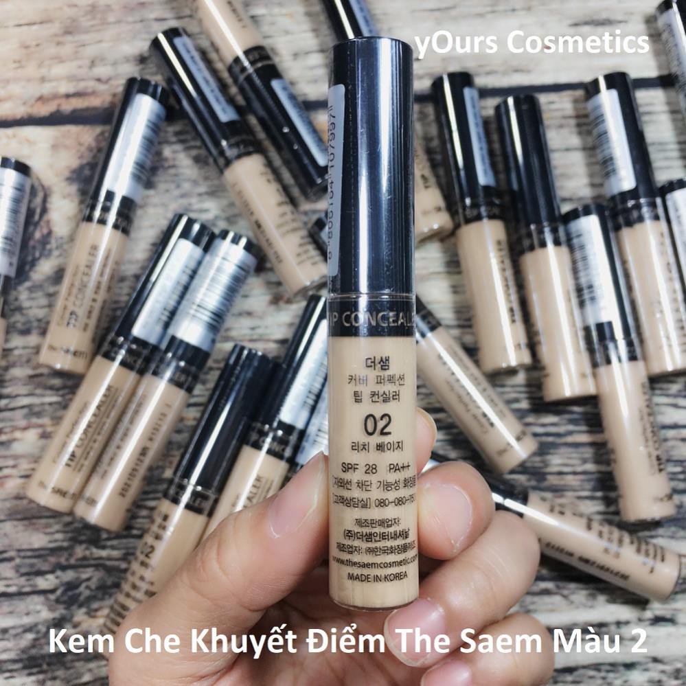 [Auth Hàn] Kem Che Khuyết Điểm The Saem Cover Perfection Tip Concealer màu 2.0