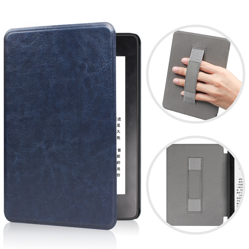 Ốp máy tính bảng da PU có tay cầm cho Kindle Paperwhite 1 2 3 4 10th Gen 2018 Kindle 10th Generation 2019
