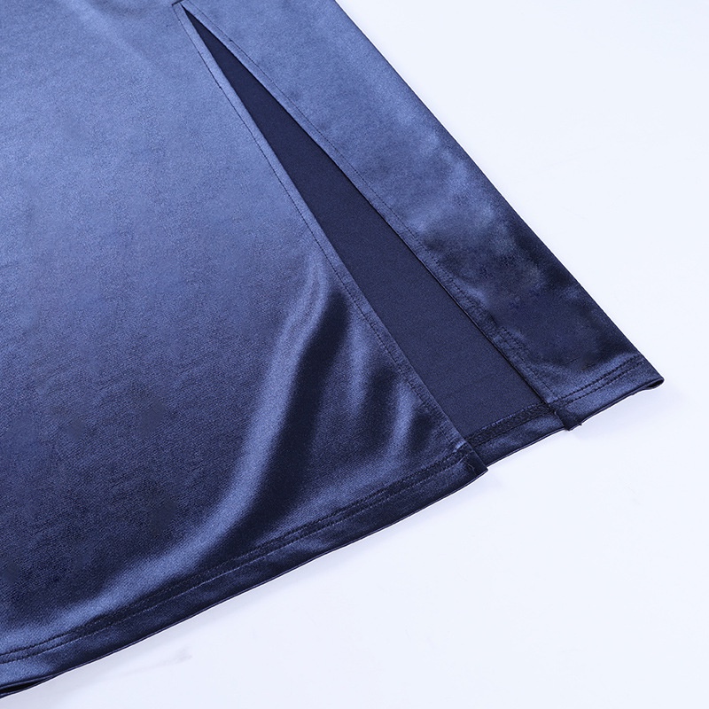 Đầm Trễ Vai Phối Lưới Xẻ Tà Thời Trang Cho Nữ