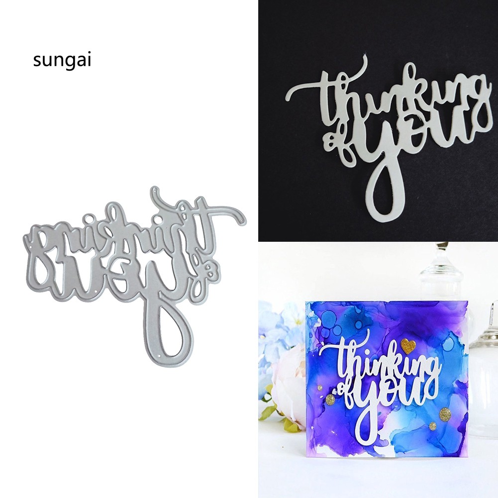 ☆SG☆Thinking of You Letter Cutting Die DIY Card Photo Album Decor Embossing Stencil