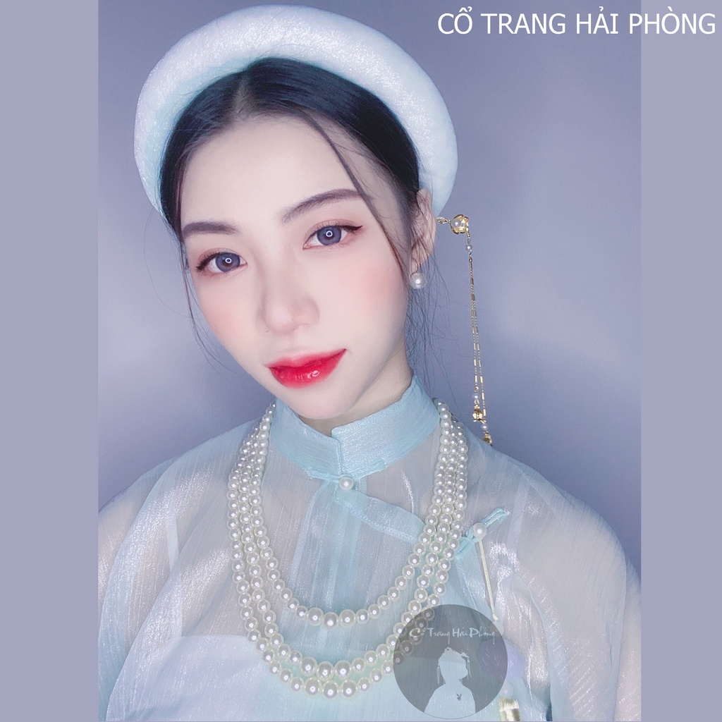 ÁO TẤC NGŨ THÂN VIỆT PHỤC MÀU XANH BẠC HÀ - KIM XUYẾN CỔ PHỤC VIỆT NAM THỜI NGUYỄN - VIỆT PHỤC CỔ TRANG VIỆT NAM | BigBuy360 - bigbuy360.vn