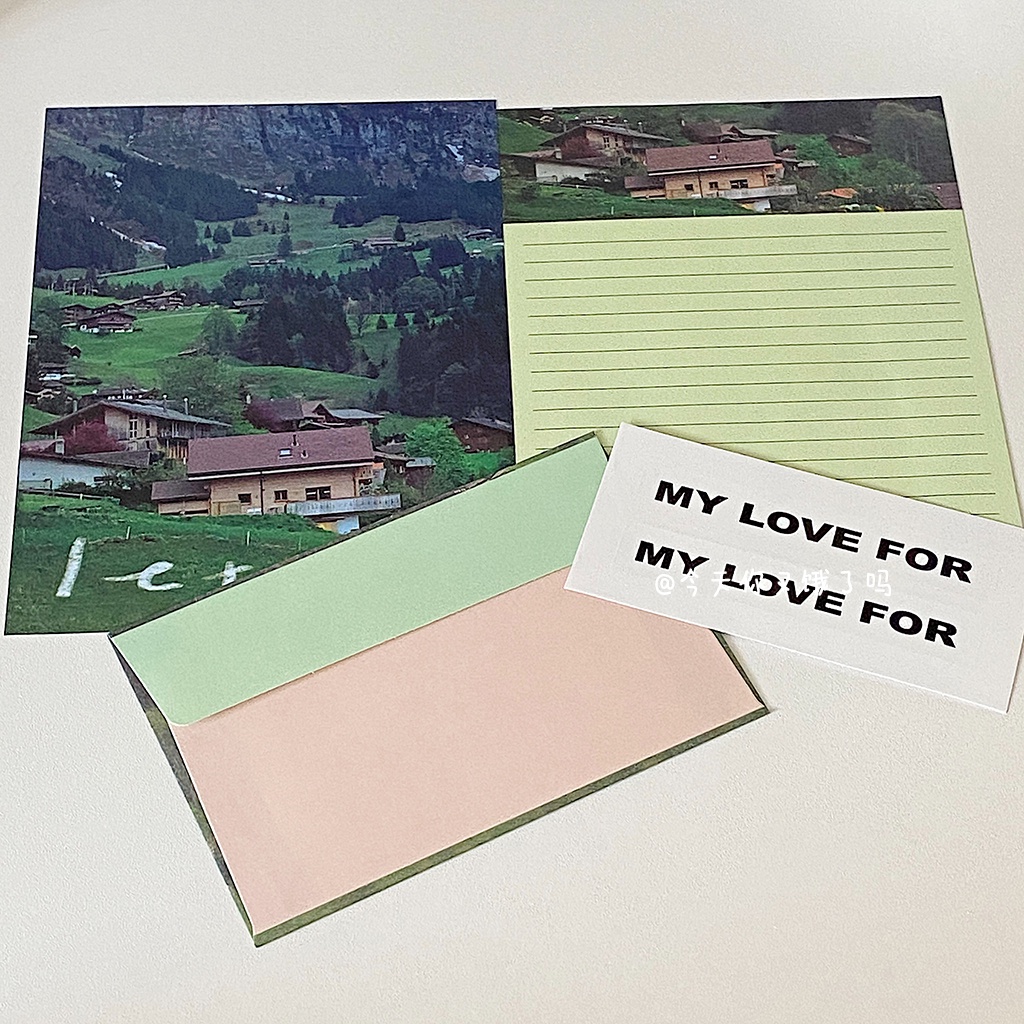 Bộ Nhãn Dán Phong Bì Bằng Giấy Họa Tiết Hoa Tulip Dễ Thương Lãng Mạn