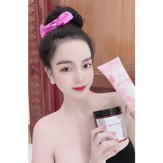 Combo tắm trắng thảo dược her cosmetic  và kem baby body zuyu dưỡng da mềm mịn , kem dưỡng trắng da ,makeup da thơm dịu