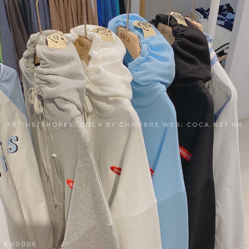 ❄️ Áo khoác hoodie zip nỉ da cá mỏng logo cao su SHOOT (Có sẵn/ảnh thật)