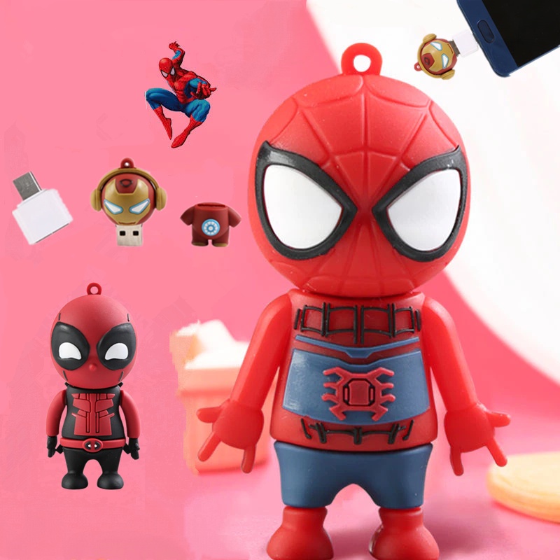 Usb Dung Lượng 1TB Hình Siêu Anh Hùng 2 Trong 1