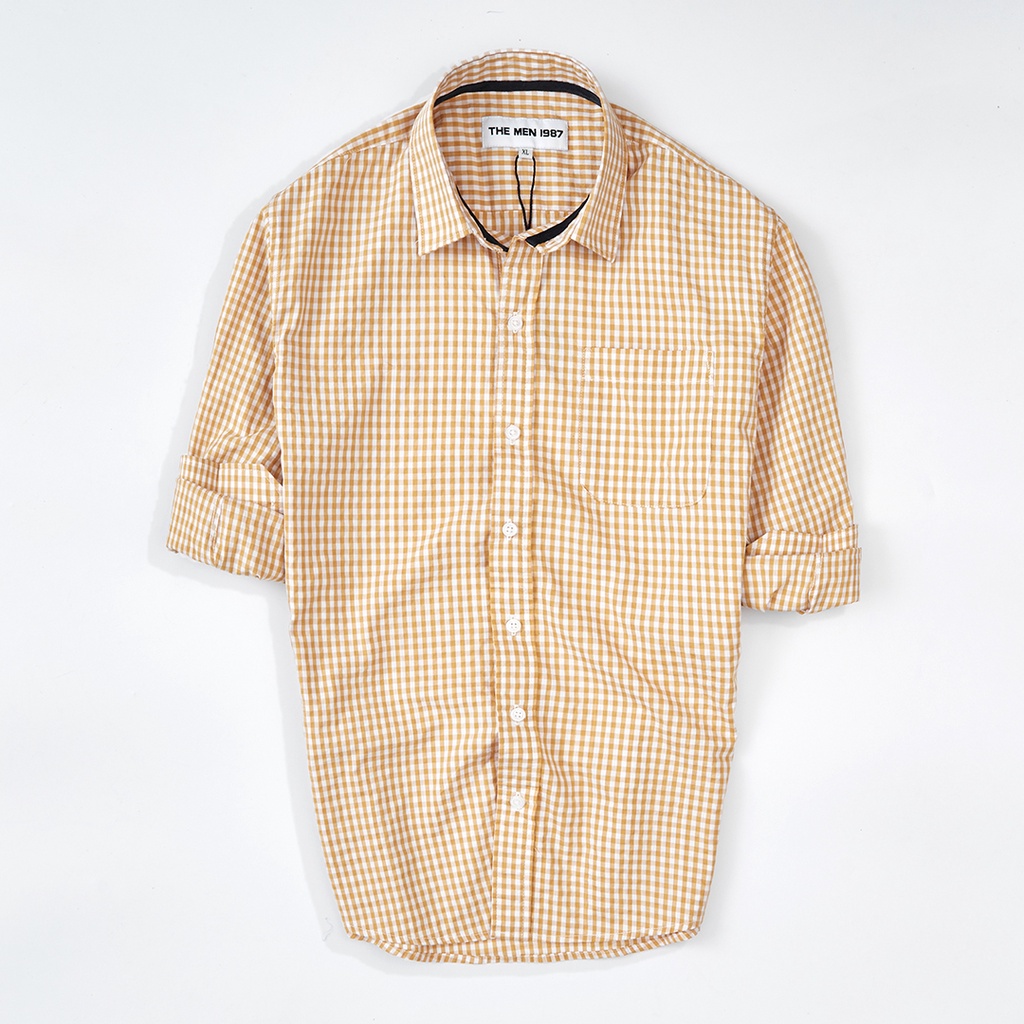 Áo Sơ Mi Nam Caro Tay Dài GU CHẤT , Chất Vải Cotton Thoáng Mát, Mềm Mịn GUSM18