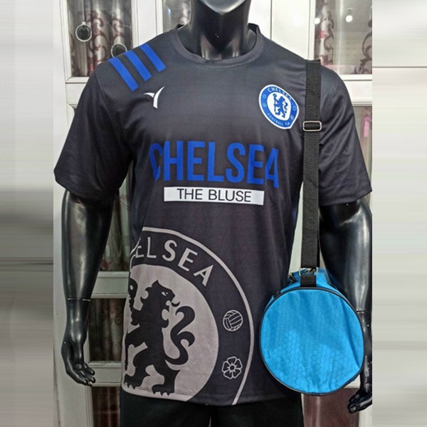 Bộ Quần Áo Bóng Đá Nam Big Size Club Chelsea Màu Đen Mẫu Thiết Kế 2022