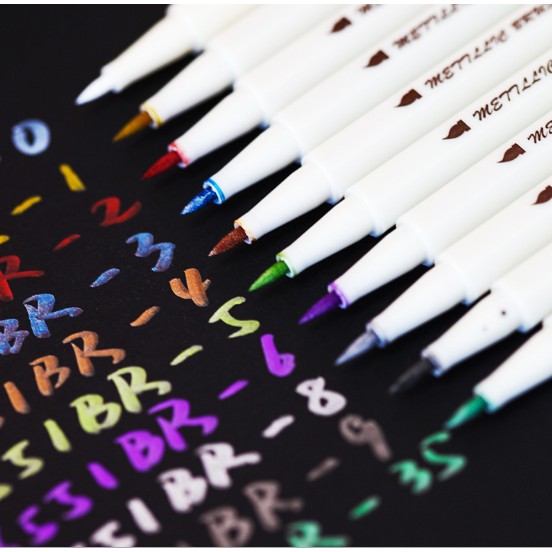 Bút lông mềm nhiều màu sắc Ngòi bút 1mm, DIY Trang Trí, Phác Thảo, Highlight - Văn Phòng Phẩm Sáng Tạo