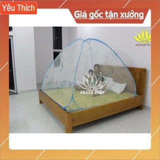 [Giảm giá đặc biệt ] Mùng chụp tự bung 1m2 x 2m Minh Long - XANH HOA