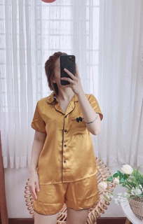 ( Freesize Lụa ) Đồ Bộ Pijama Lụa Nơ Đùi