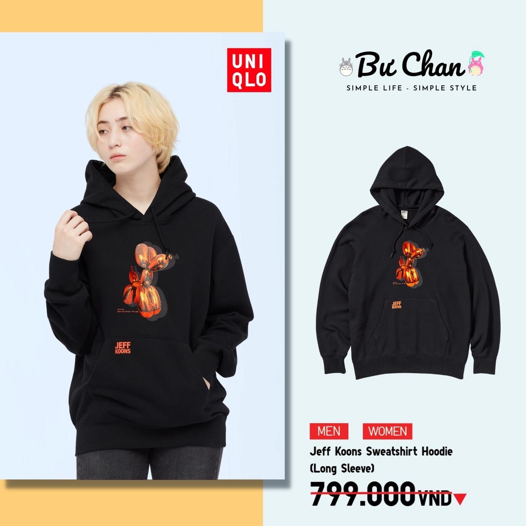 Áo hoodie UNIQLO Nam/Nữ Jeff Koons Sweatshirt 4 ❤️ (UNIQLO Nhật Chính Hãng)