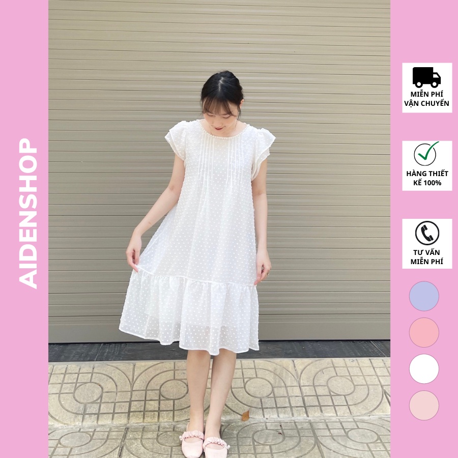 Váy bầu thời trang xinh Aidenshop đầm bầu thiết kế dự tiệc ren cao cấp mùa hè