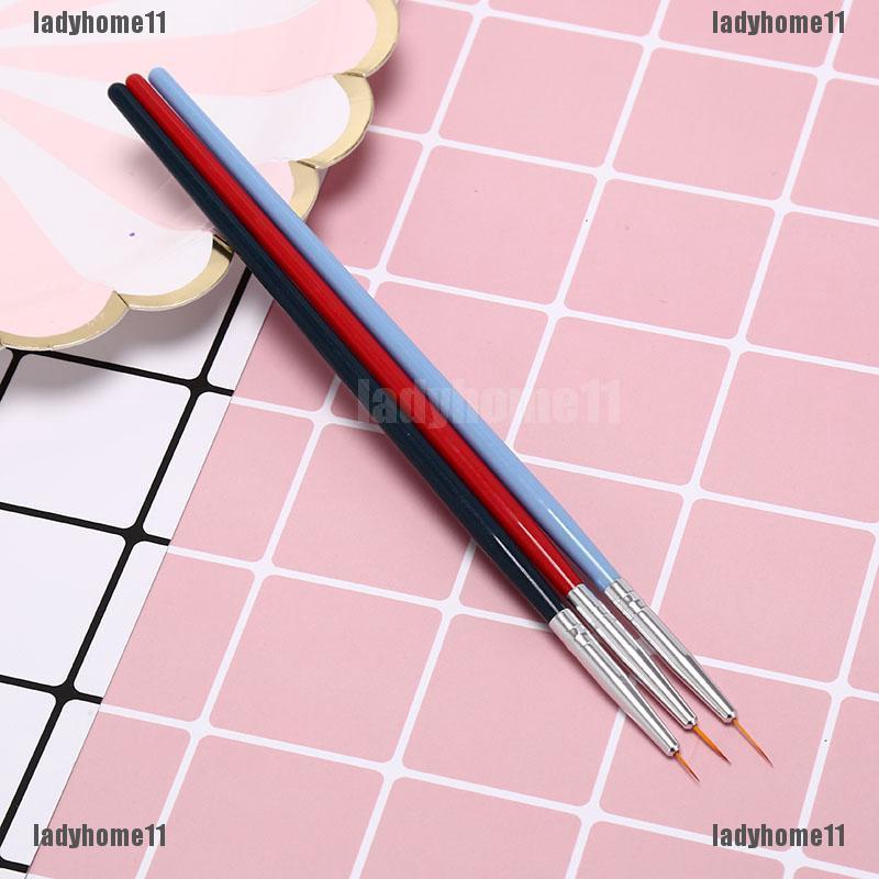 Set 3 Cọ Vẽ Móng Nghệ Thuật Siêu Mỏng
