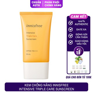 Kem Chống Nắng Innisfree(Có Bill) Intensive Triple Care Sunscreen 20ml